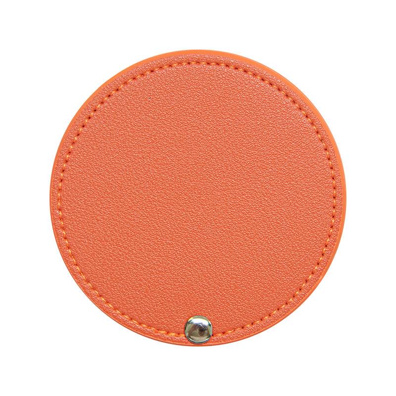 PU Circular Flippable Makeup Mirror 5