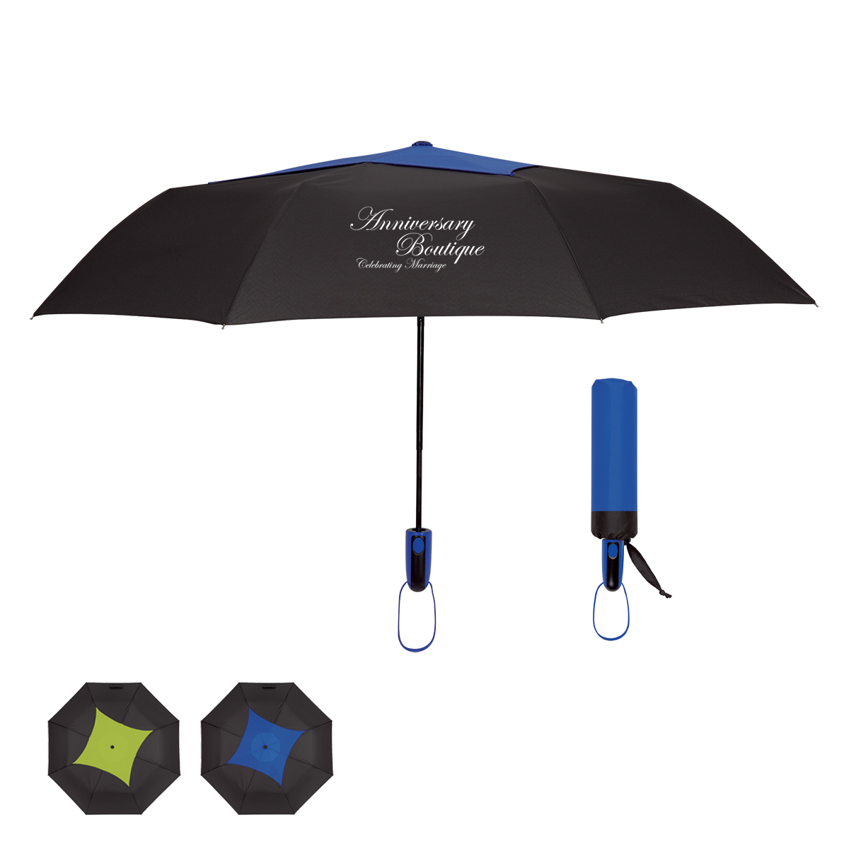 44" Arc Telescopic Diamond Top Vented Umbrella 3