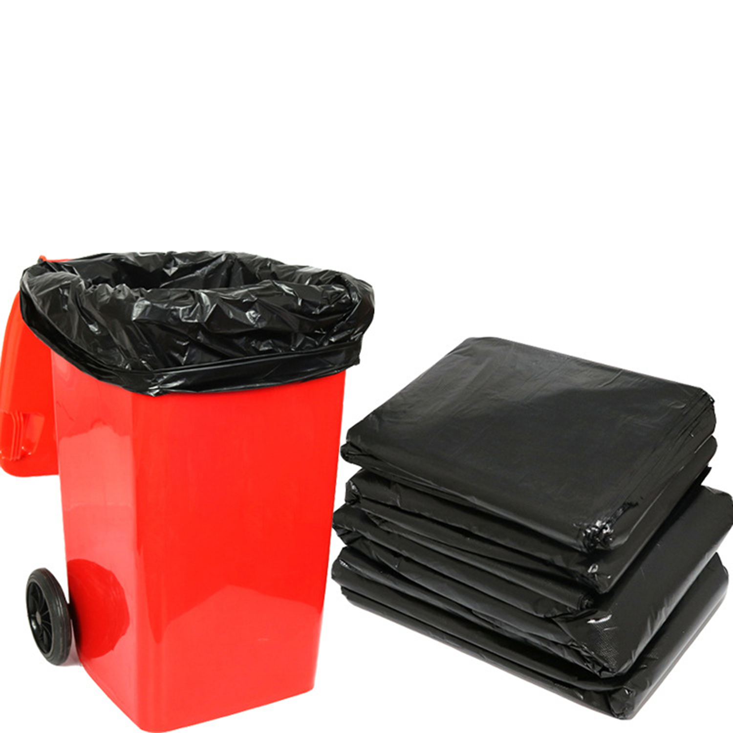 Outdoor Black Heavy Duty Large Trash Bags 50 Pack 2