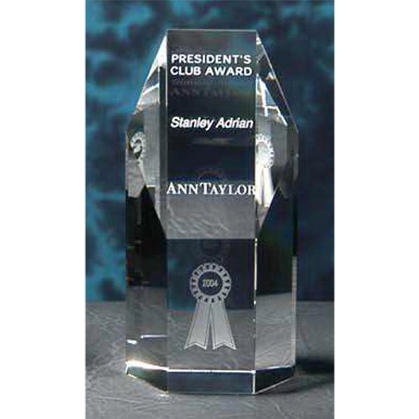 Hexagon Tower Crystal Award 3