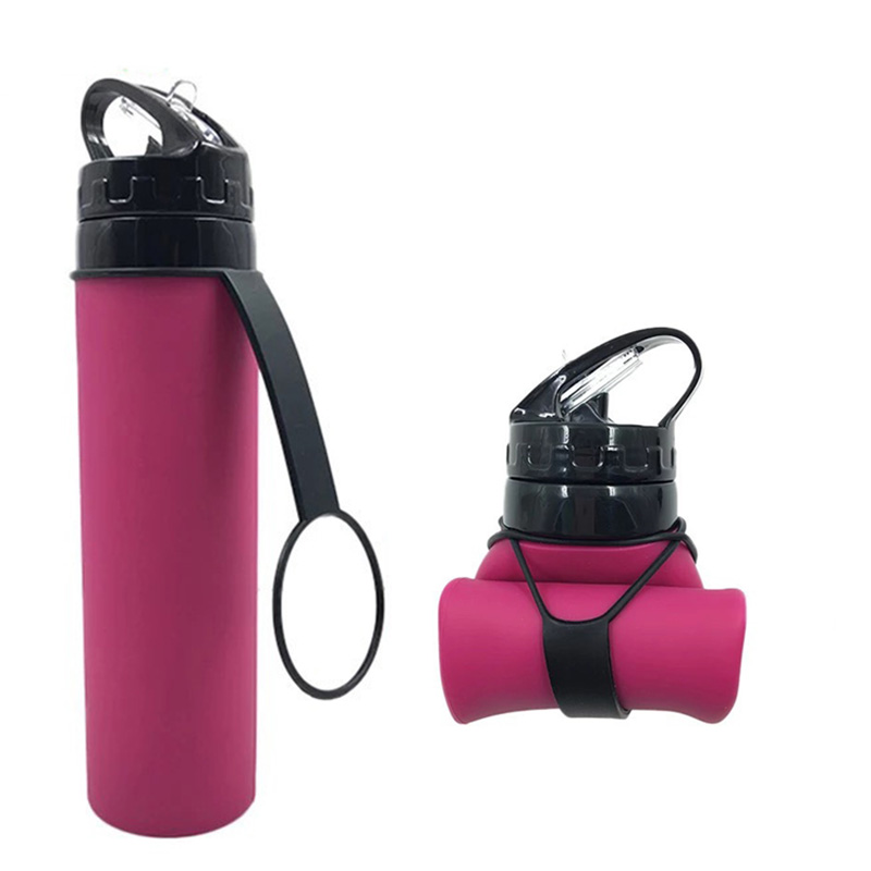 20 Oz. Foldable Silicone Water Bottle, 7