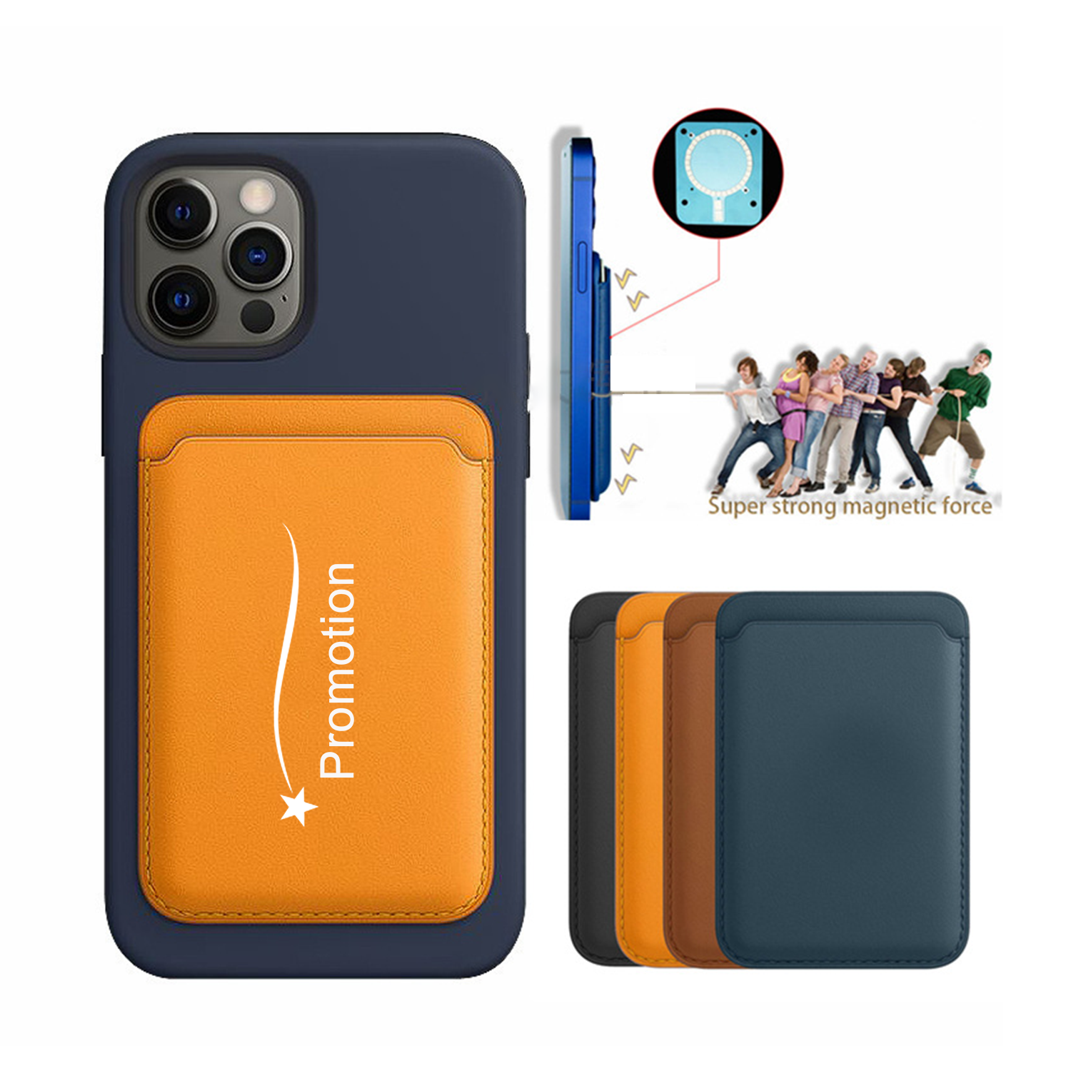Pu Magnetic Cell Phone Wallet 5