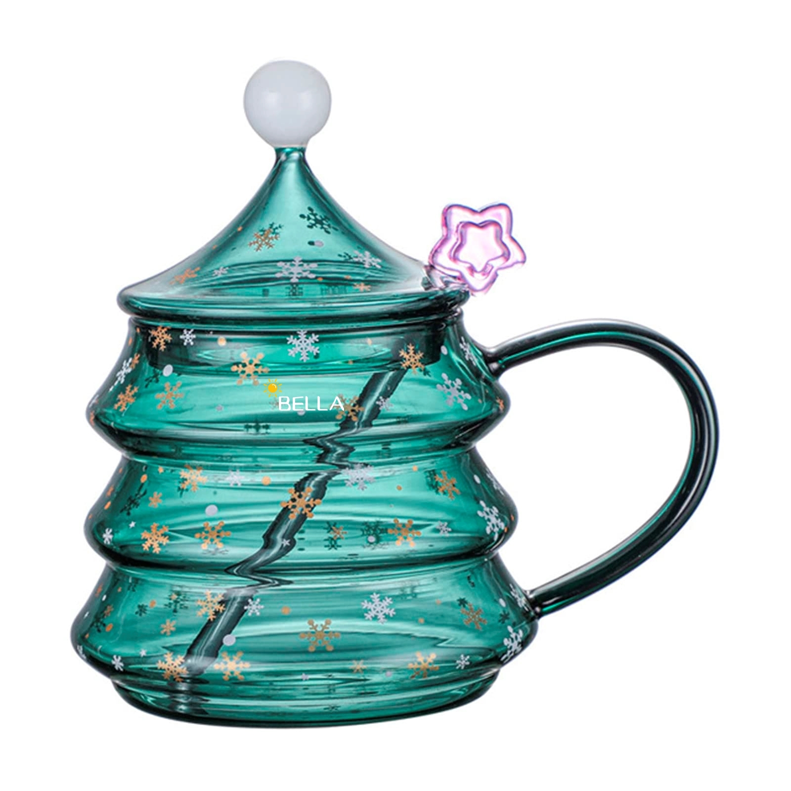 Christmas Tree Glass Coffee Mug 5
