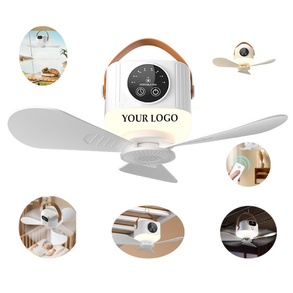 Portable Rechargeable Fans with Led Lights Remote Control Ceiling Fans 3