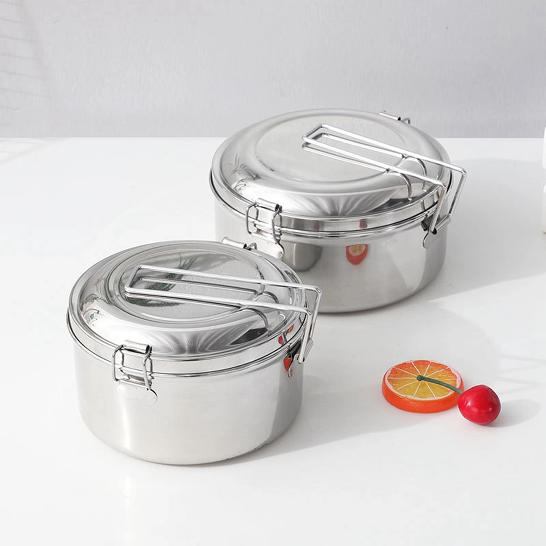 Round Stainless Steel Lunch Box 5