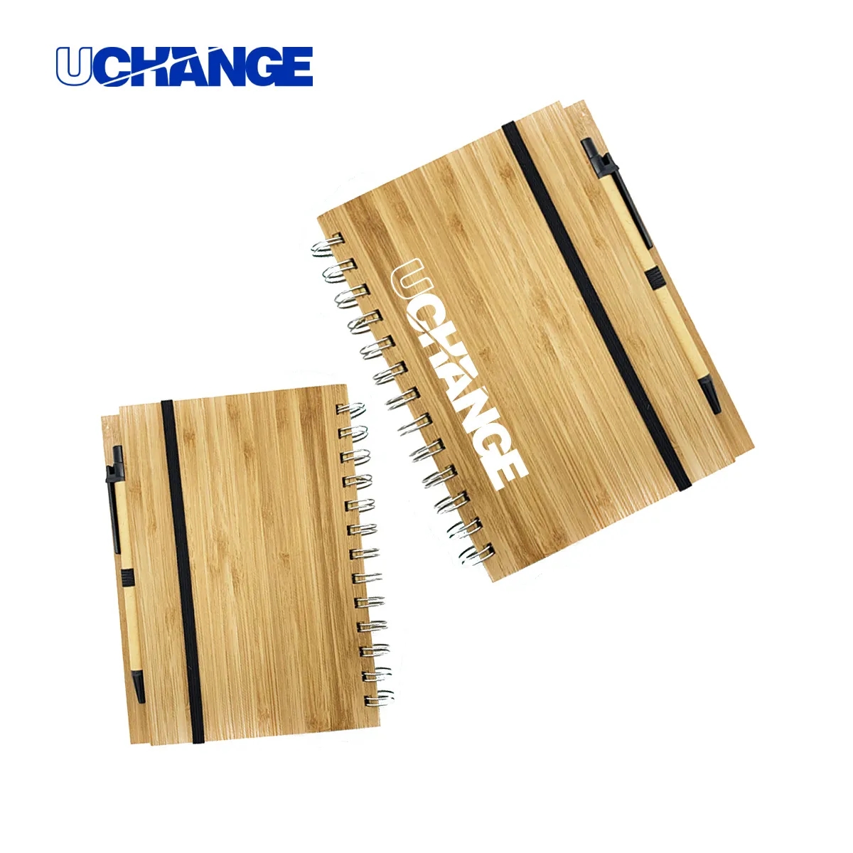 A5 Eco-Friendly Bamboo Notebook With Spiral Binding & Pen 6
