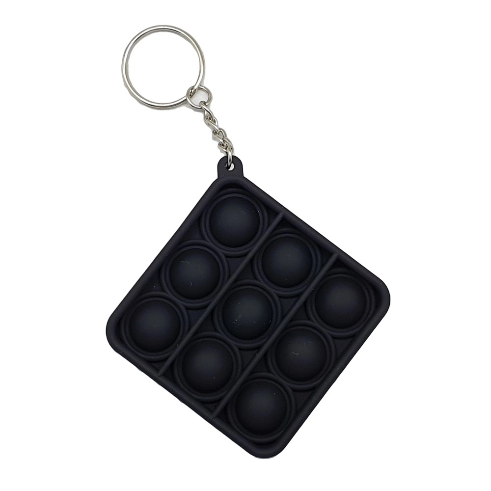 Mini Push Pop Bubble Fidget Toy Key Ring Square 2