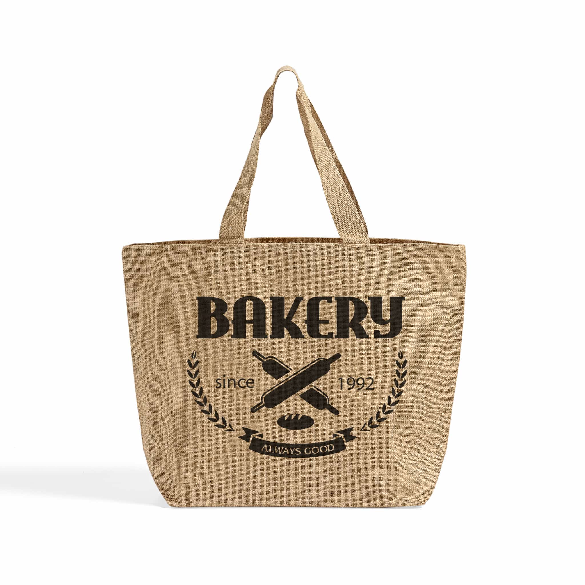 Jumbo Versatile Jute Tote Bag, custom tote bag with logo imprint 2
