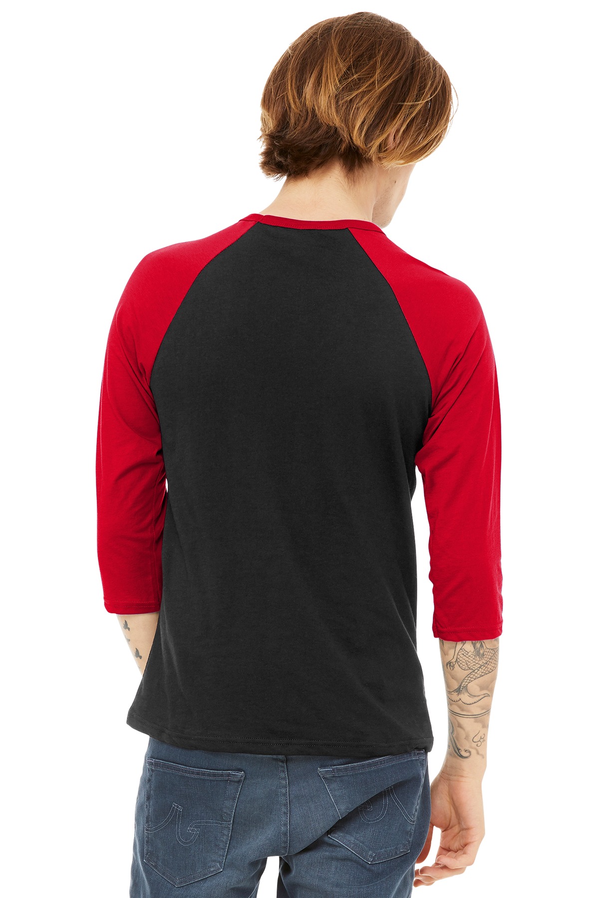 BELLA+CANVAS Unisex 3/4-Sleeve Baseball Tee. BC3200 24