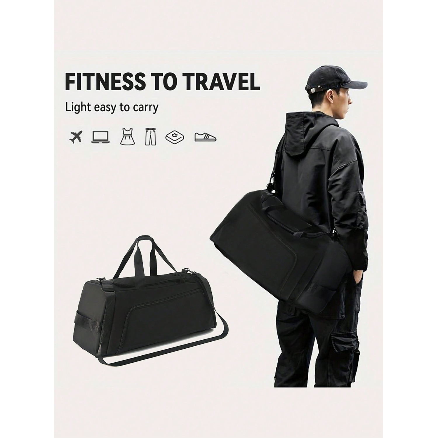 Polyester Portable Sports Travel Duffel Bag 4