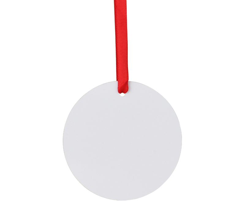 Round Aluminum Double-Sided Christmas Ornament 2