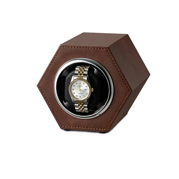 6 Colors Hexagonal Watch Winder Mini Single Rotary Motor Box 4