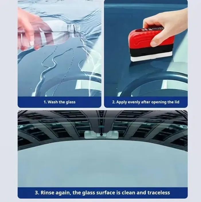Windshield Glass Cleaning Brush with Hydrophobic Coating 3
