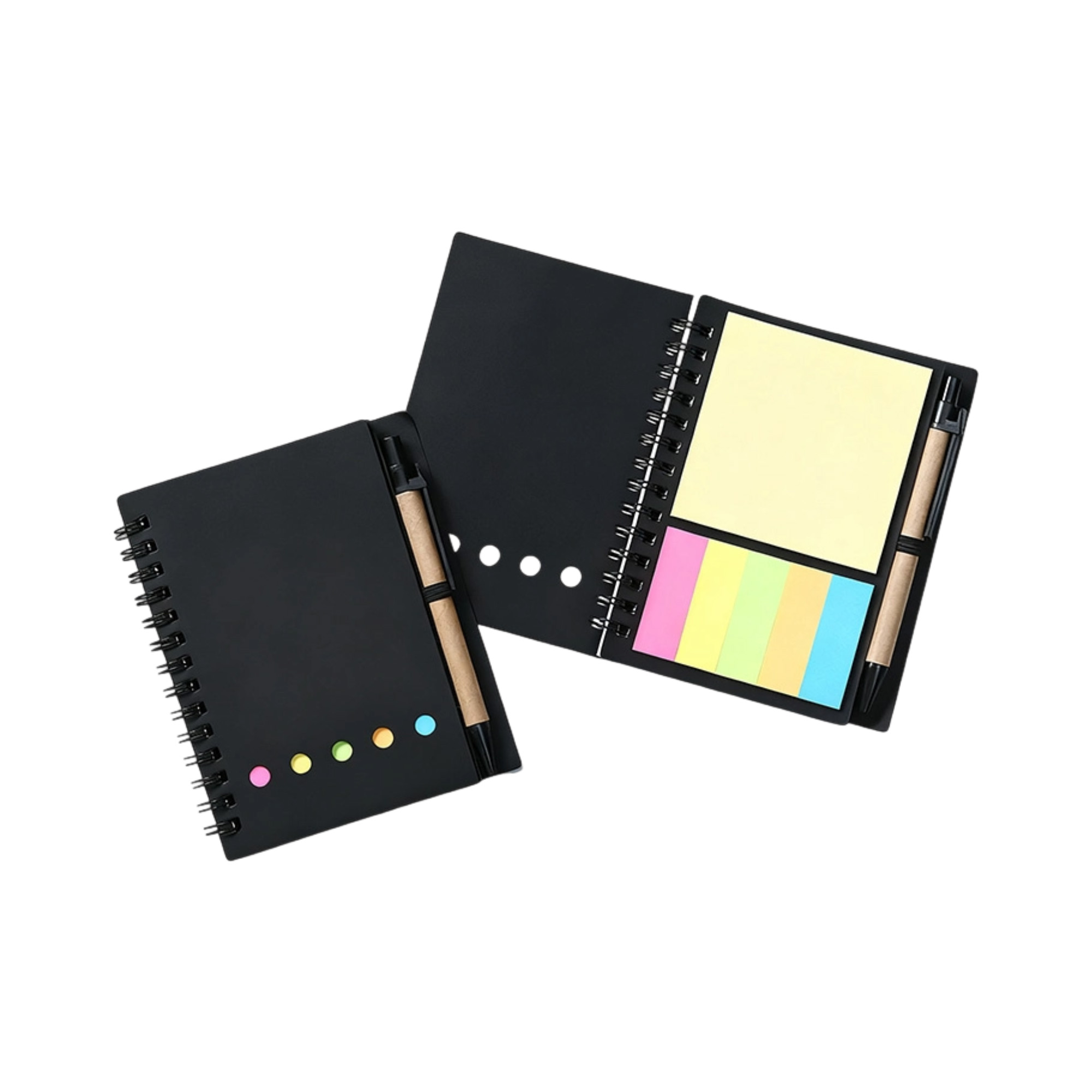 Spiral Note Pad With Sticky Notes Plus Pen 2
