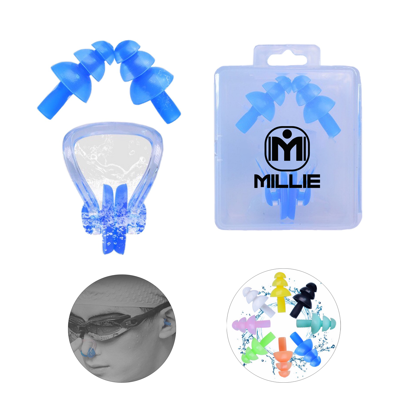 Swimming Nose Clip Earplugs 2