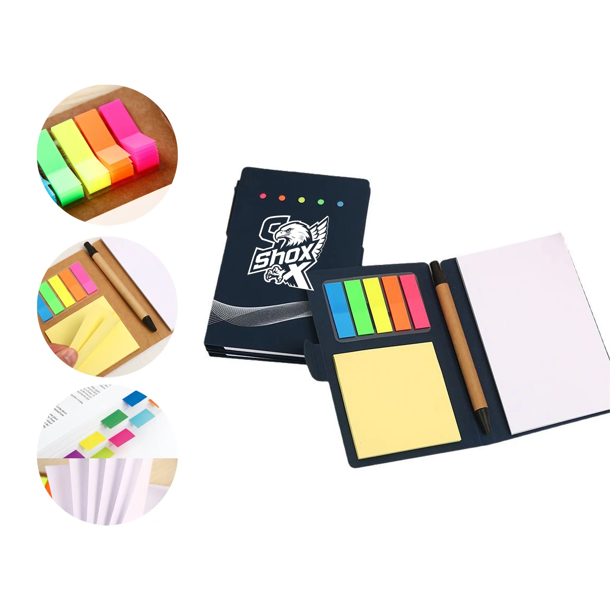MOQ 20 Notebook with Sticky Notes and Ballpoint Pen 3