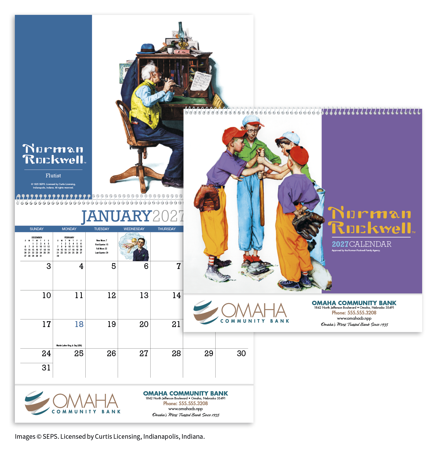 HotLine® Products Norman Rockwell Appointment Calendar - Spiral 72