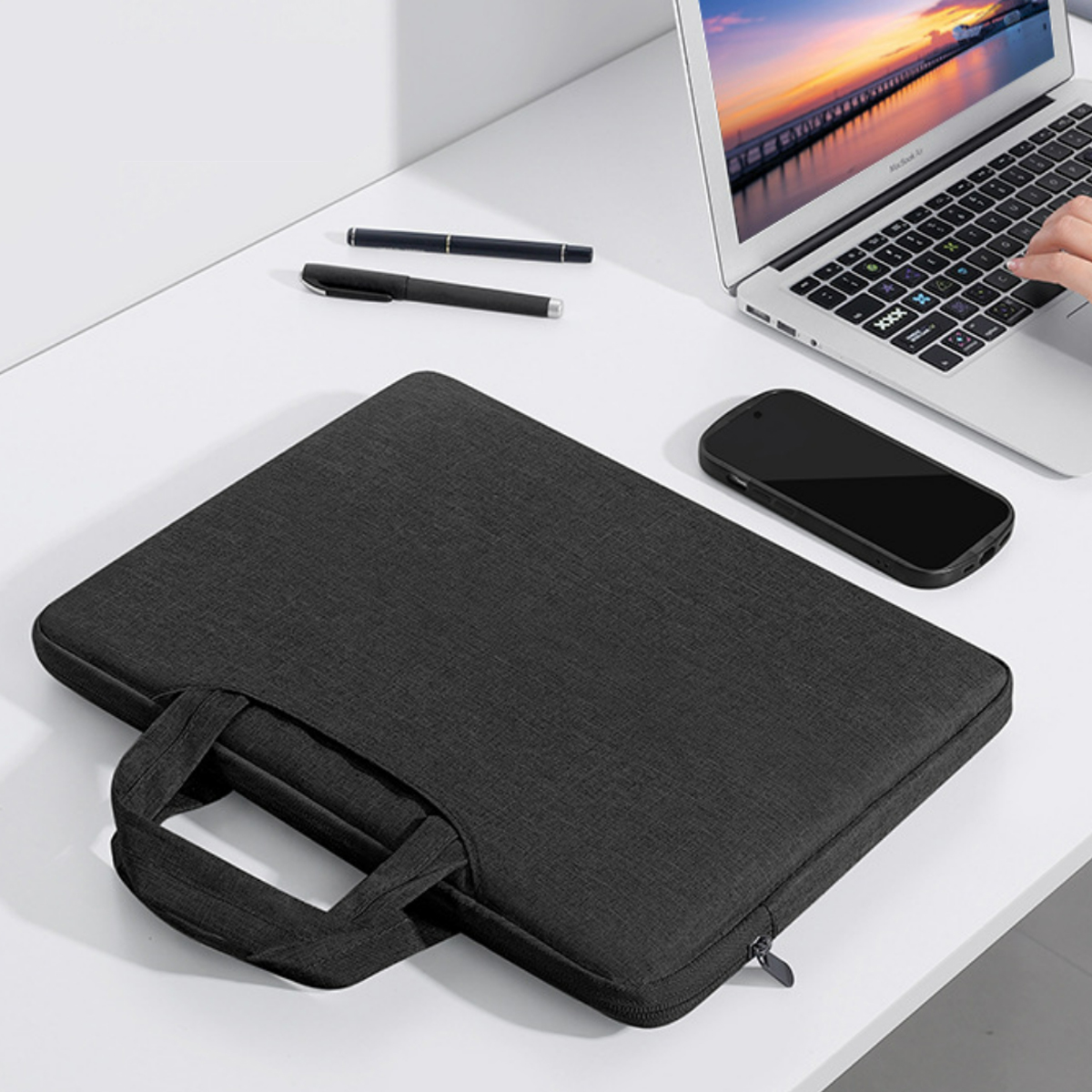 15 Inch Slim Laptop Sleeve with Carry Handles 5