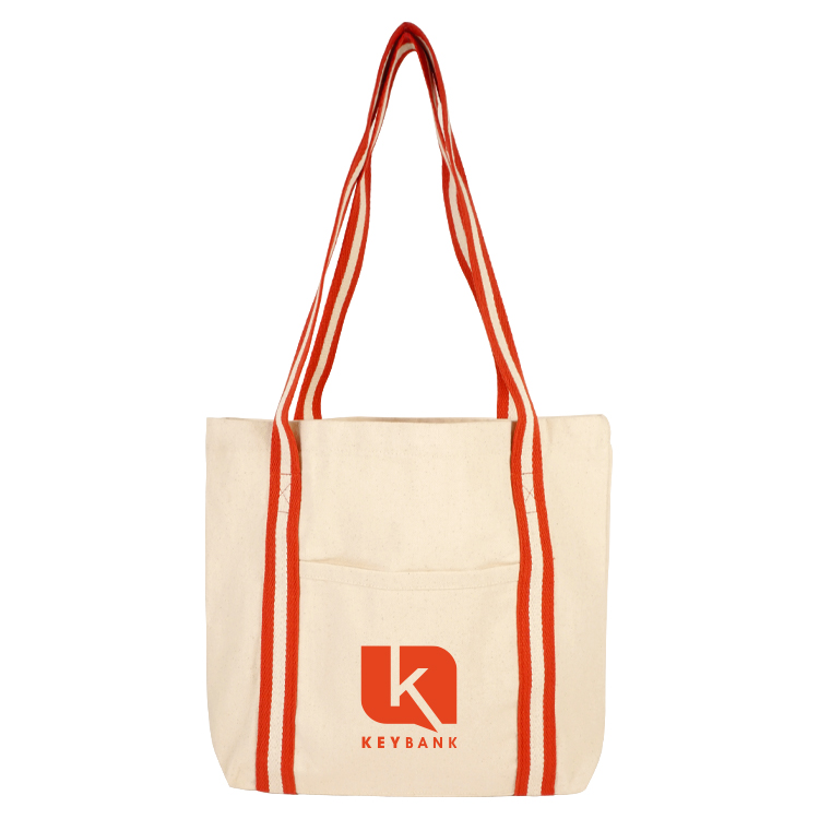 Sonoma Striped Handle 10oz Cotton Tote Bag 9