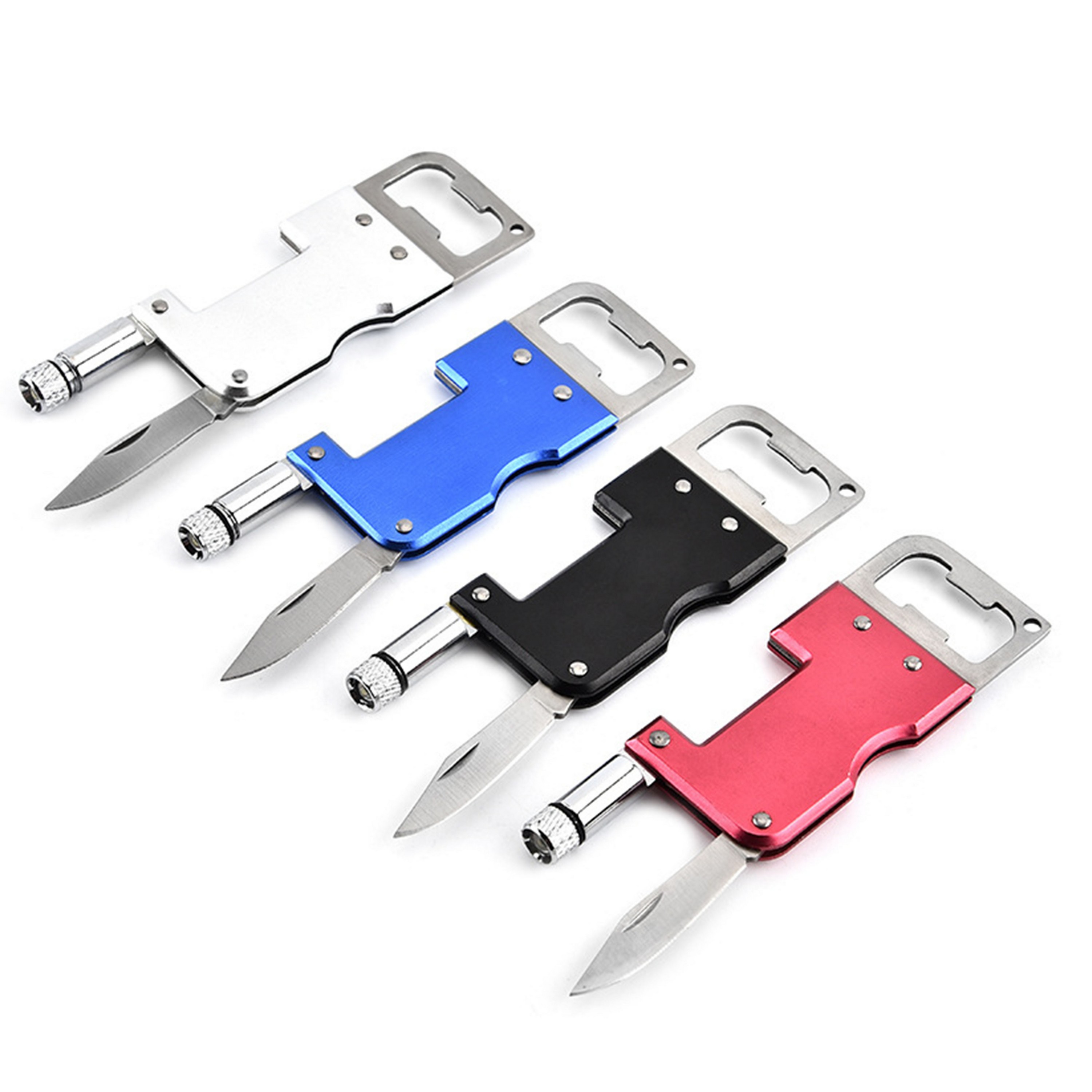 Multifunctional Metal LED Bottle Opener Key Chain 7