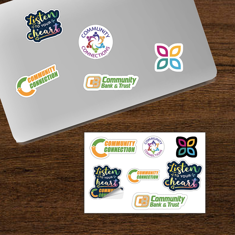 "CUSTOMCUT" 4" x 6" Full Color Removeable Kiss-Cut Sticker Sheet – 6 Mil 4