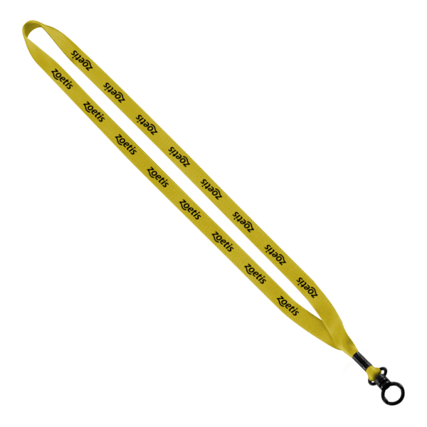 1/2" Polyester Lanyard with Plastic O-Ring 2