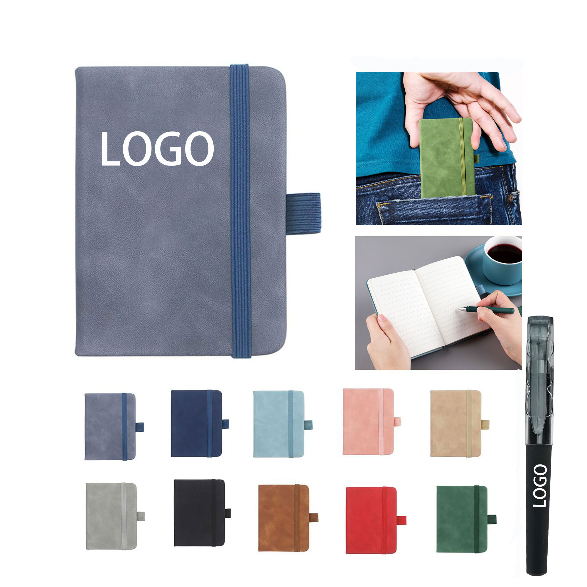 Hardcover A7 Notebook With Pen 2