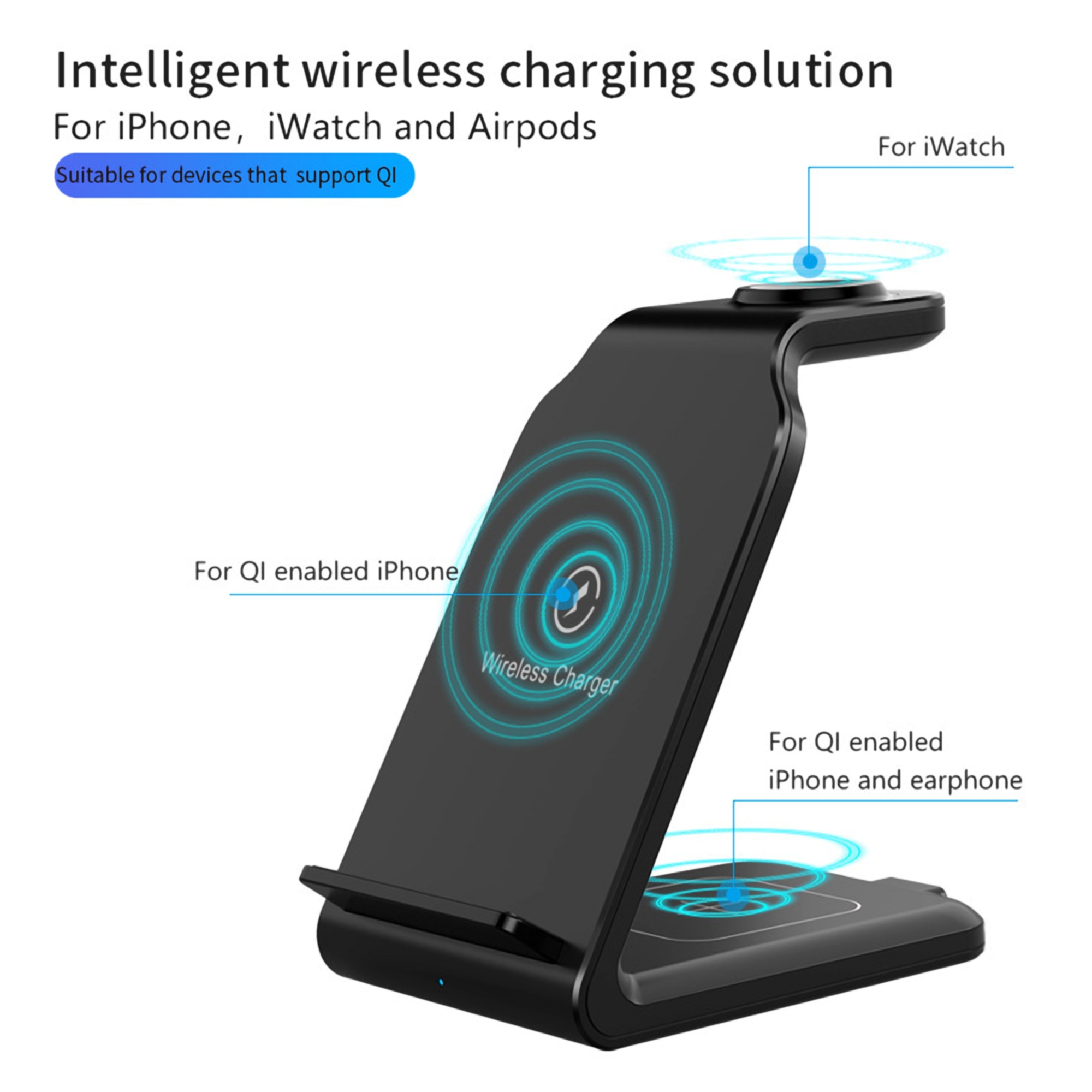3" 1 Wireless Fast Charger Station 3