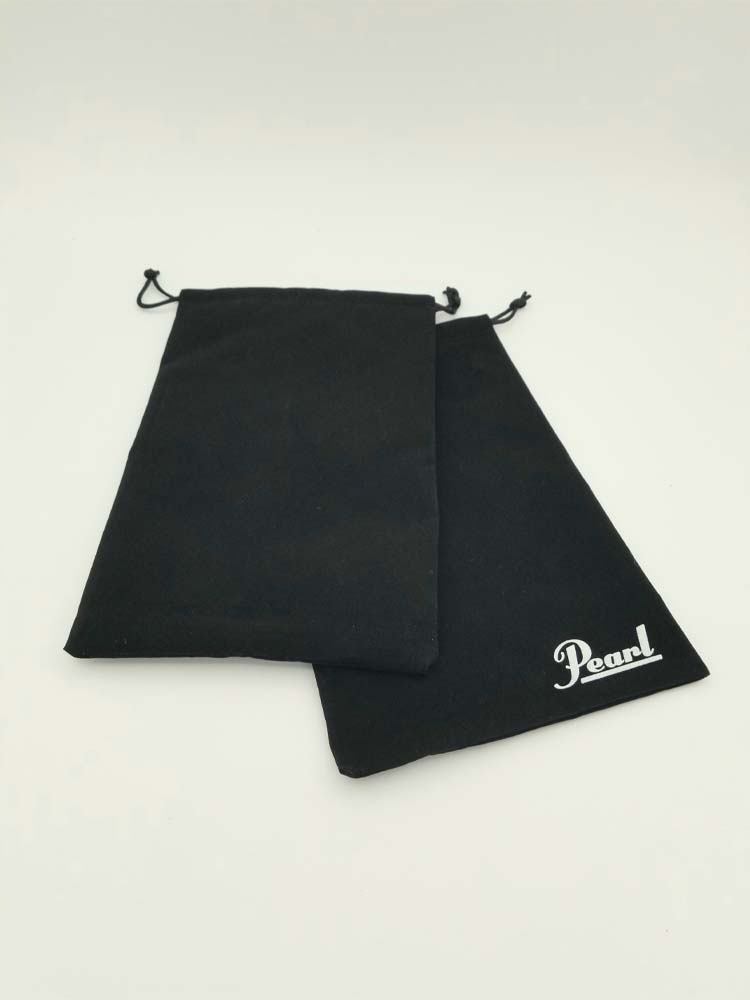6" x 9" Black Velveteen Pouch with Drawstring 2