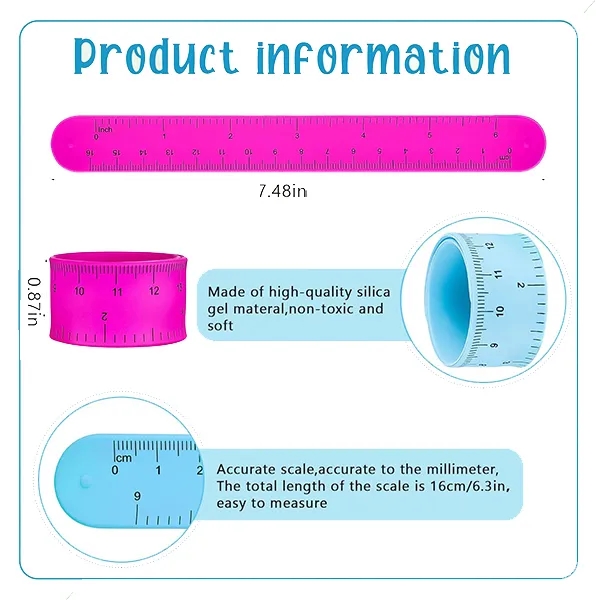 Colorful Silicone Slap Ruler Wristband 7