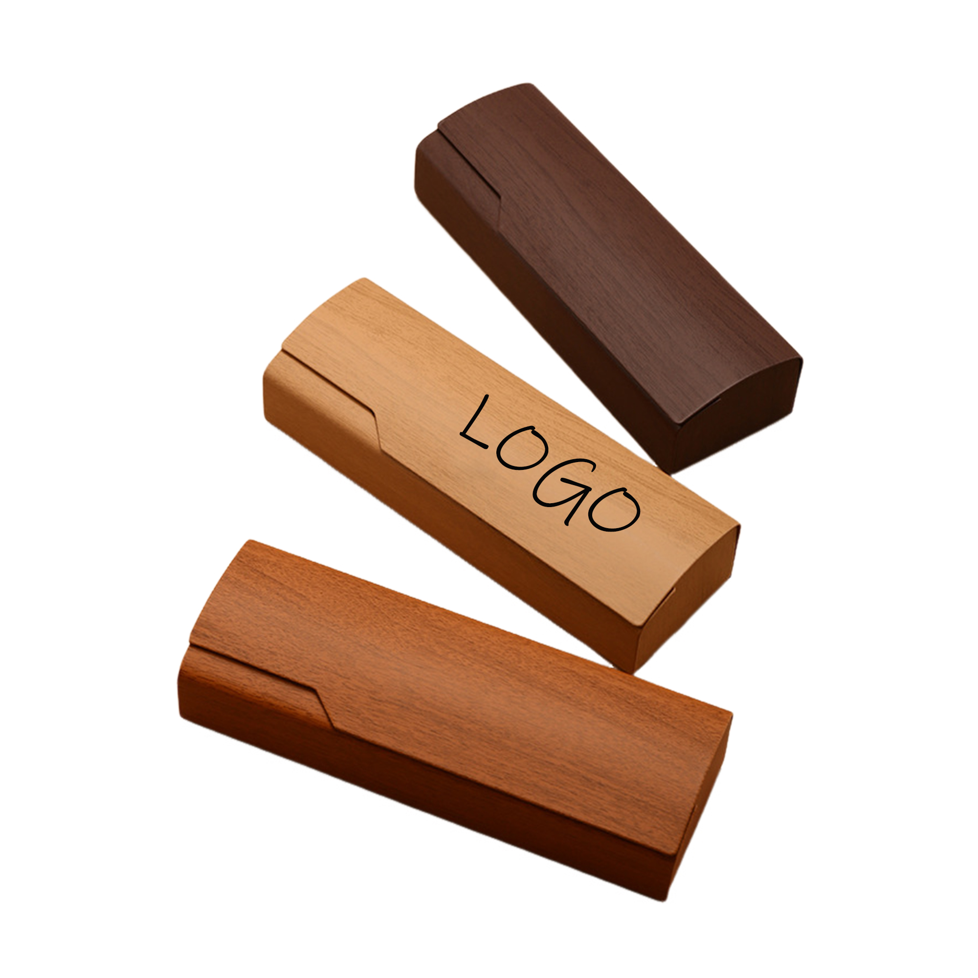 Wood Grain Metal Glasses Case 2