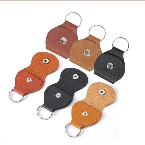 Leather Guitar Pick Holder Case Keychain 6