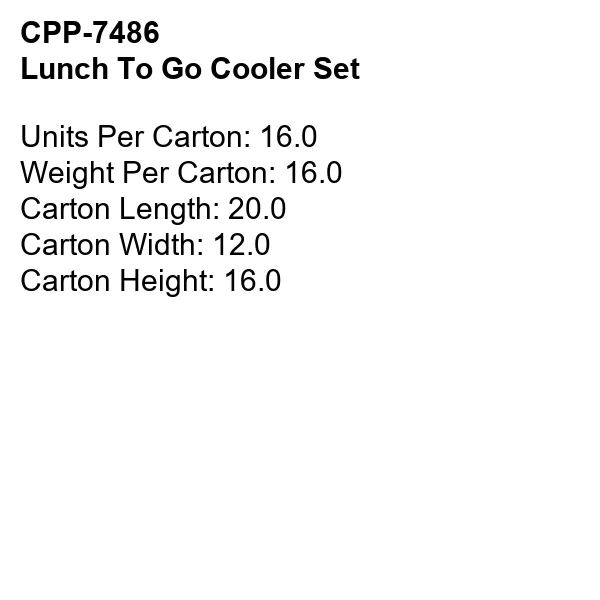 Lunch To Go Cooler Set 10