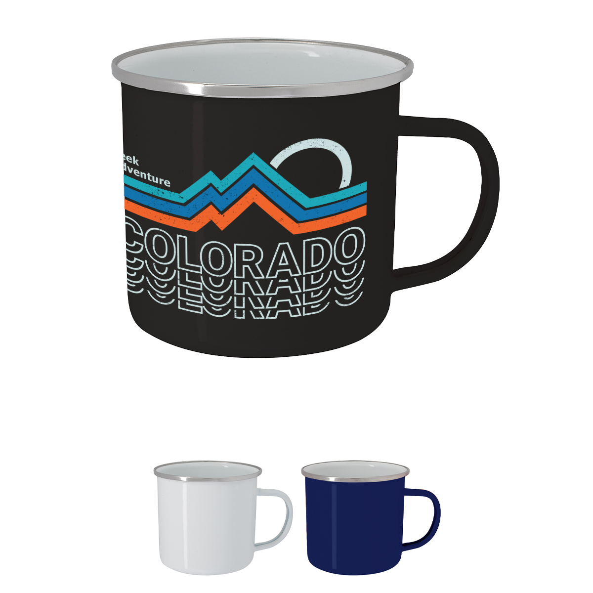 16 Oz. Full Color Steel Campfire Mug 1