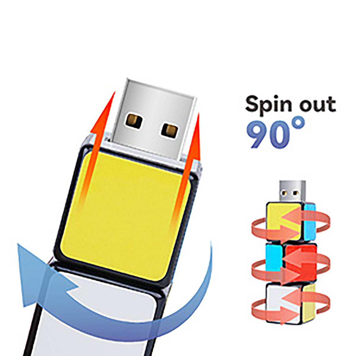 32GB Rotatable Cube USB Flash Drive 4