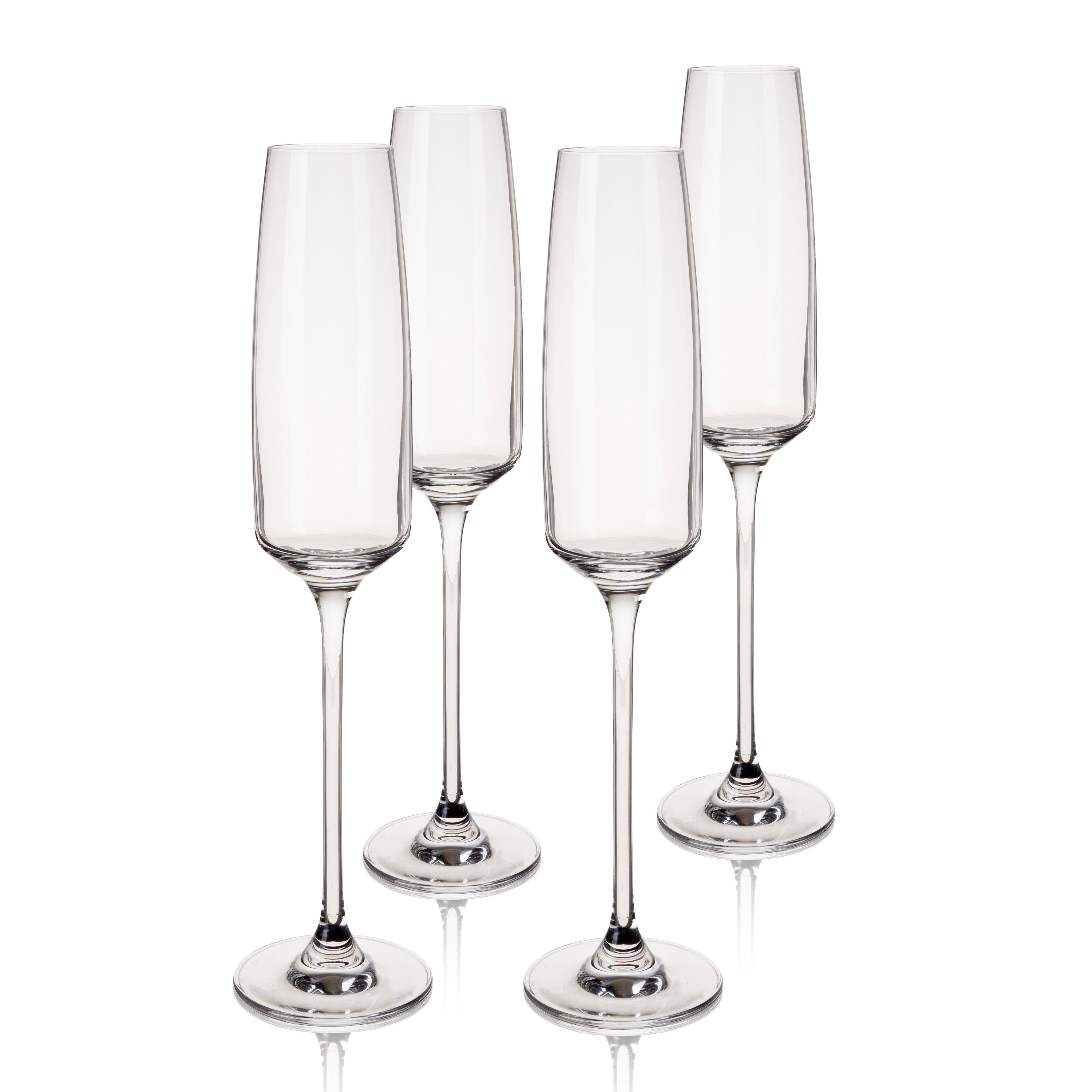 Viski® Reserve Julien Crystal Flute Glass, set of 4 7