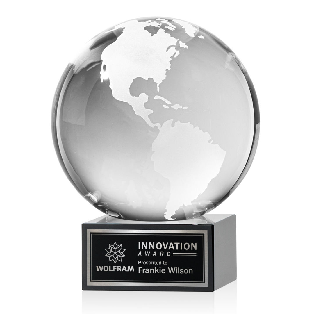 Globe Award on Hancock Base - Black