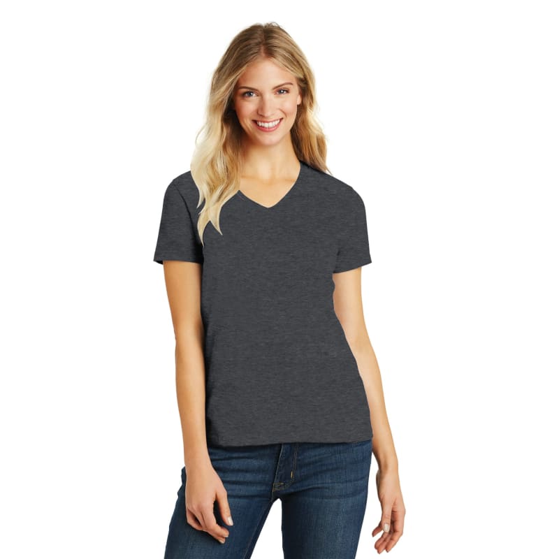 District Women's Perfect Blend CVC V-Neck Tee. 6