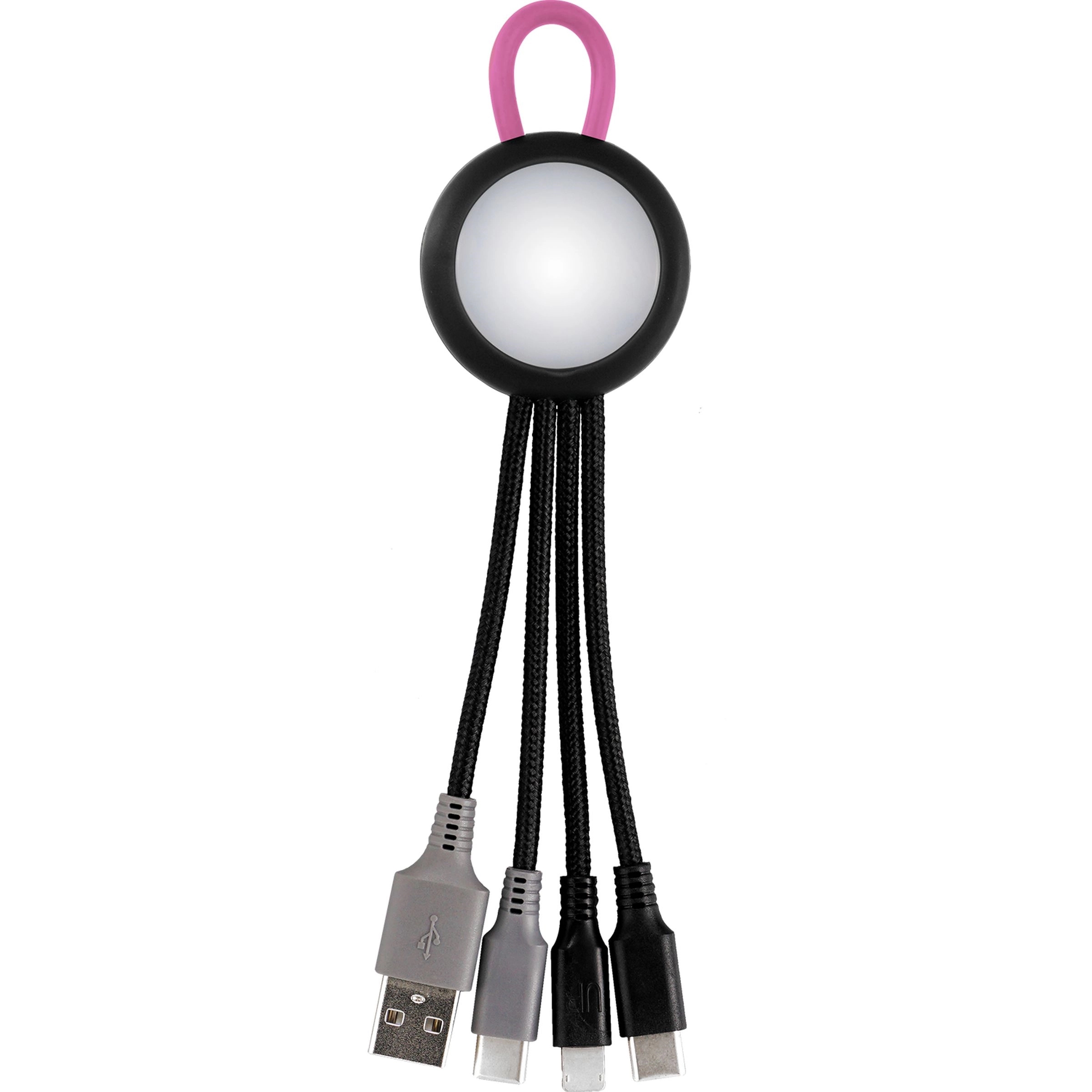 Clearview Light Up Loop Dual Input 3-in-1 Charging Cable 21
