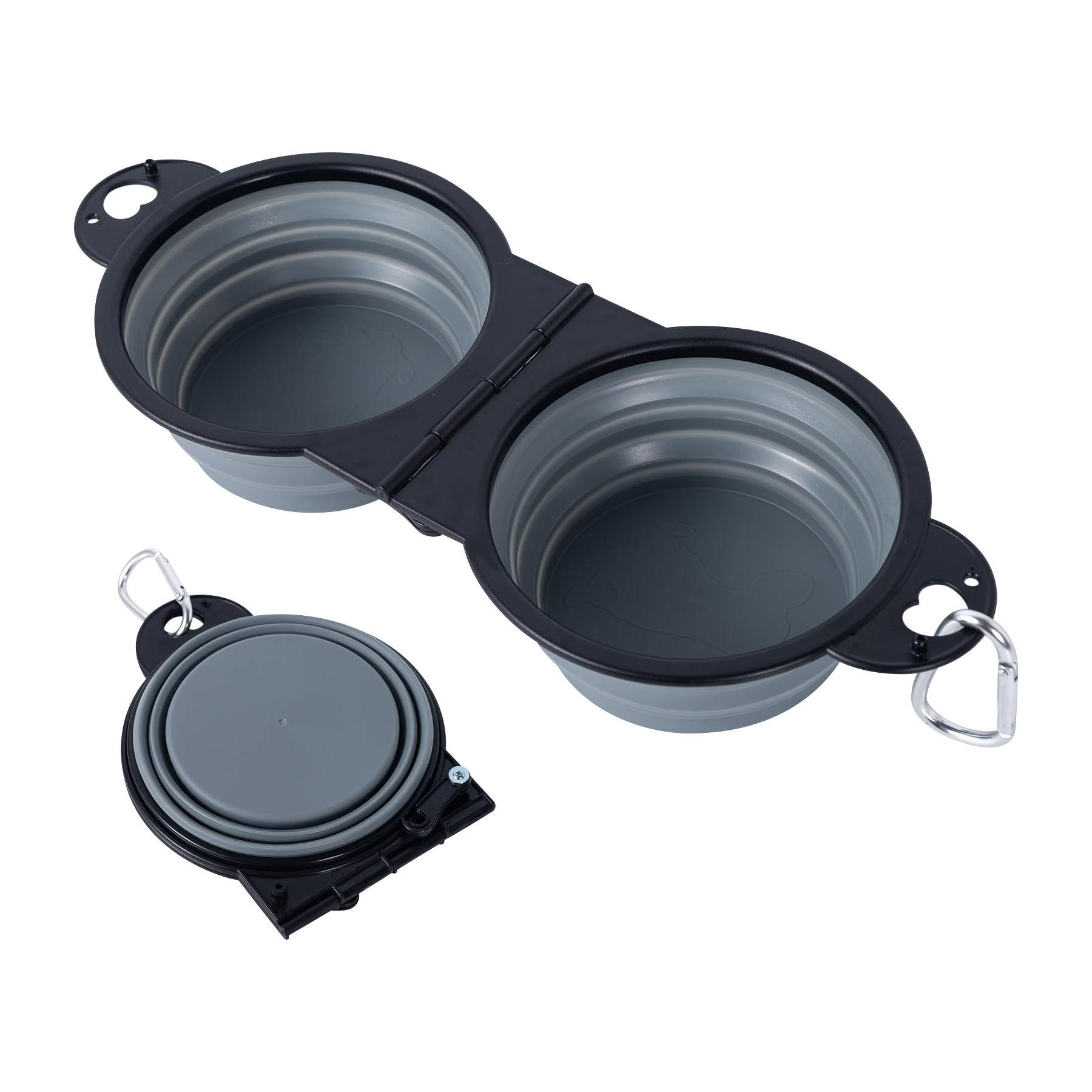Outdoor Collapsible 20OZ 2-In-1 Foldable TPE Pet Bowl 1