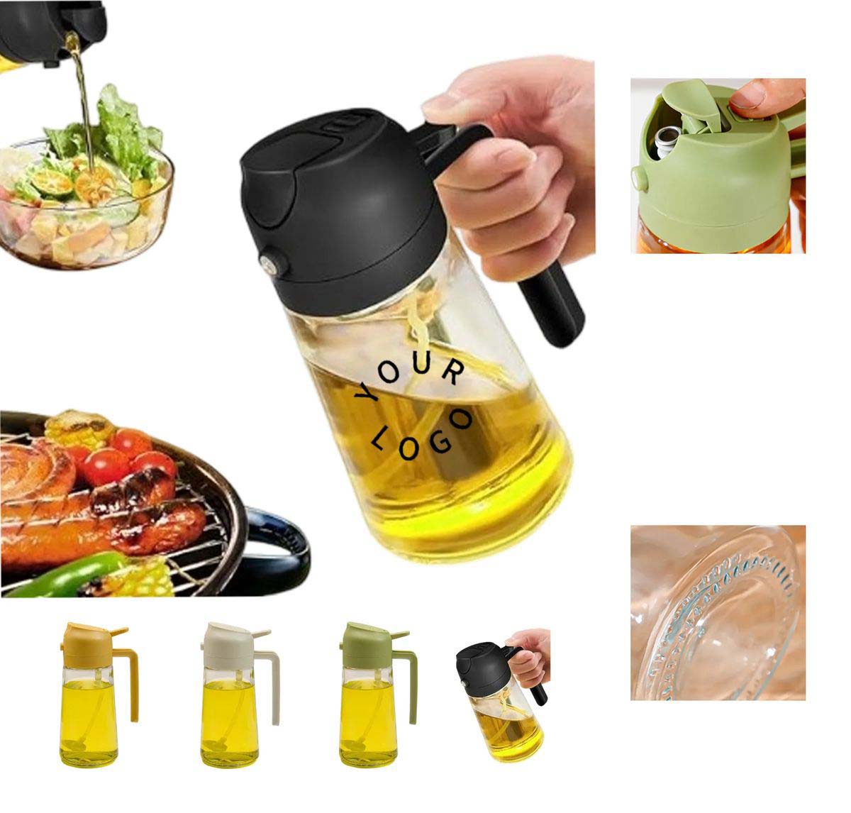 Large Capacity Oil Dispenser with Drip Free Flow 6
