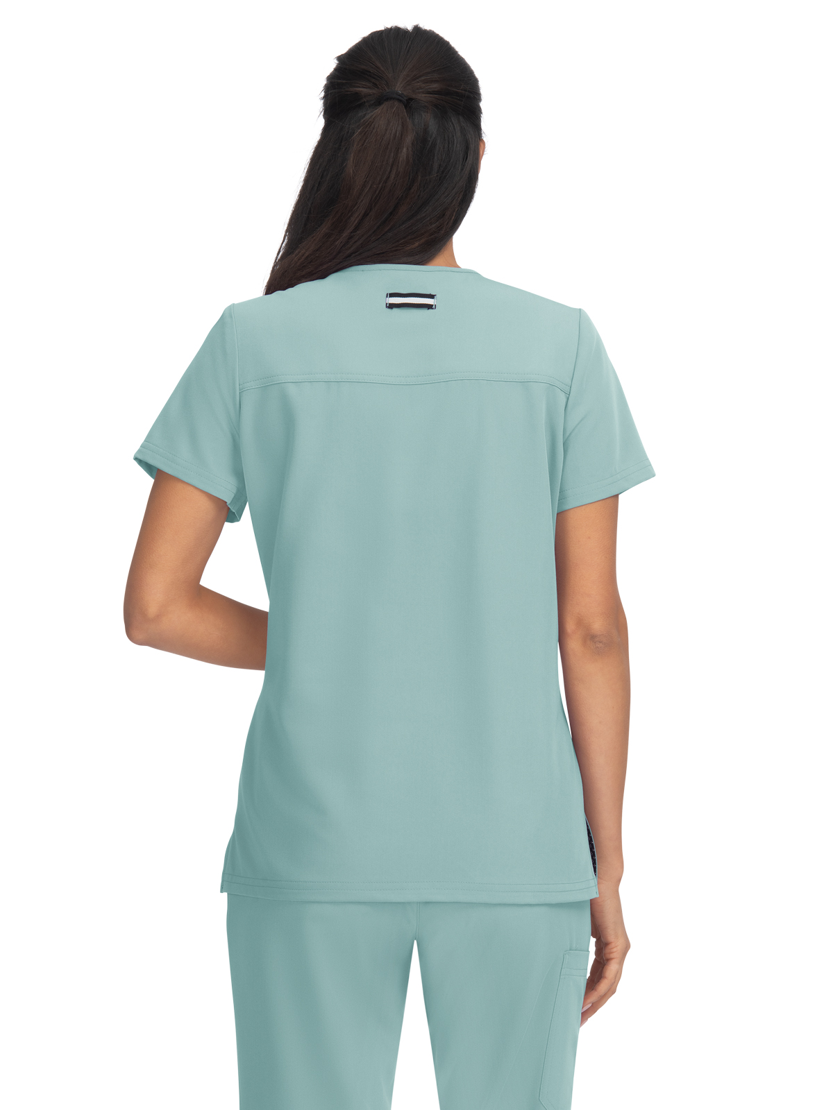 koi - Next Gen - Women's Three-Pocket Wide V-Neck Stretch Hustle and Heart Top 65