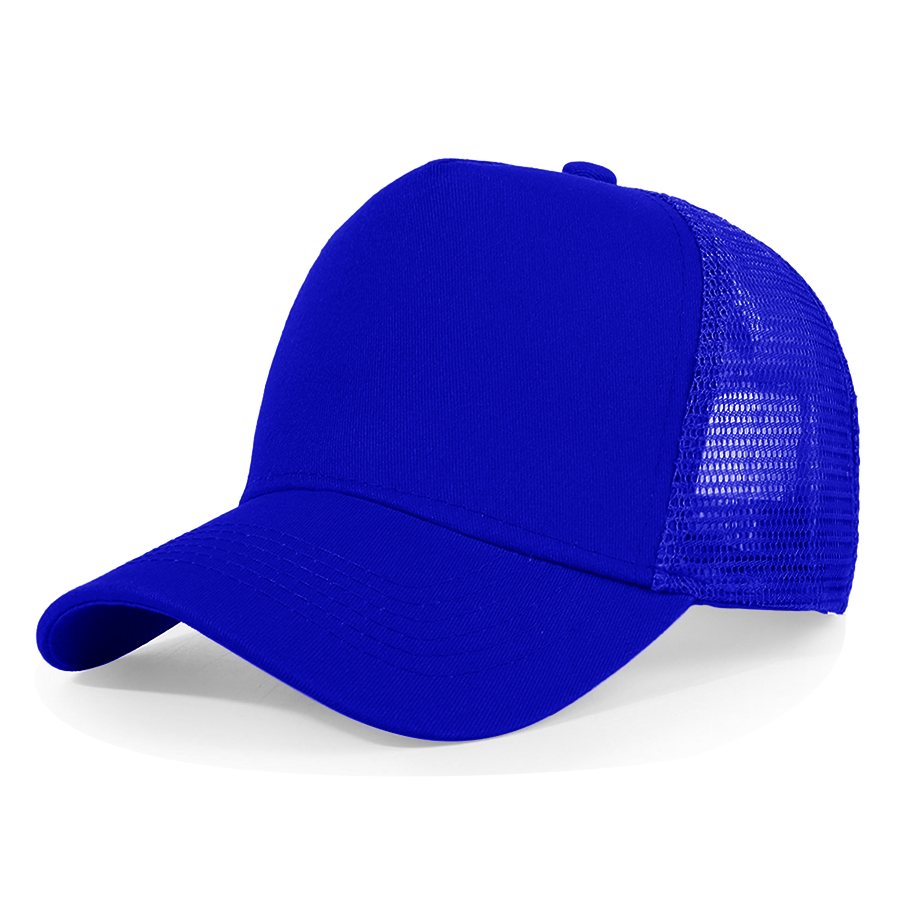 Stock Solid Color Cotton 5-Panel Trucker Cap 43
