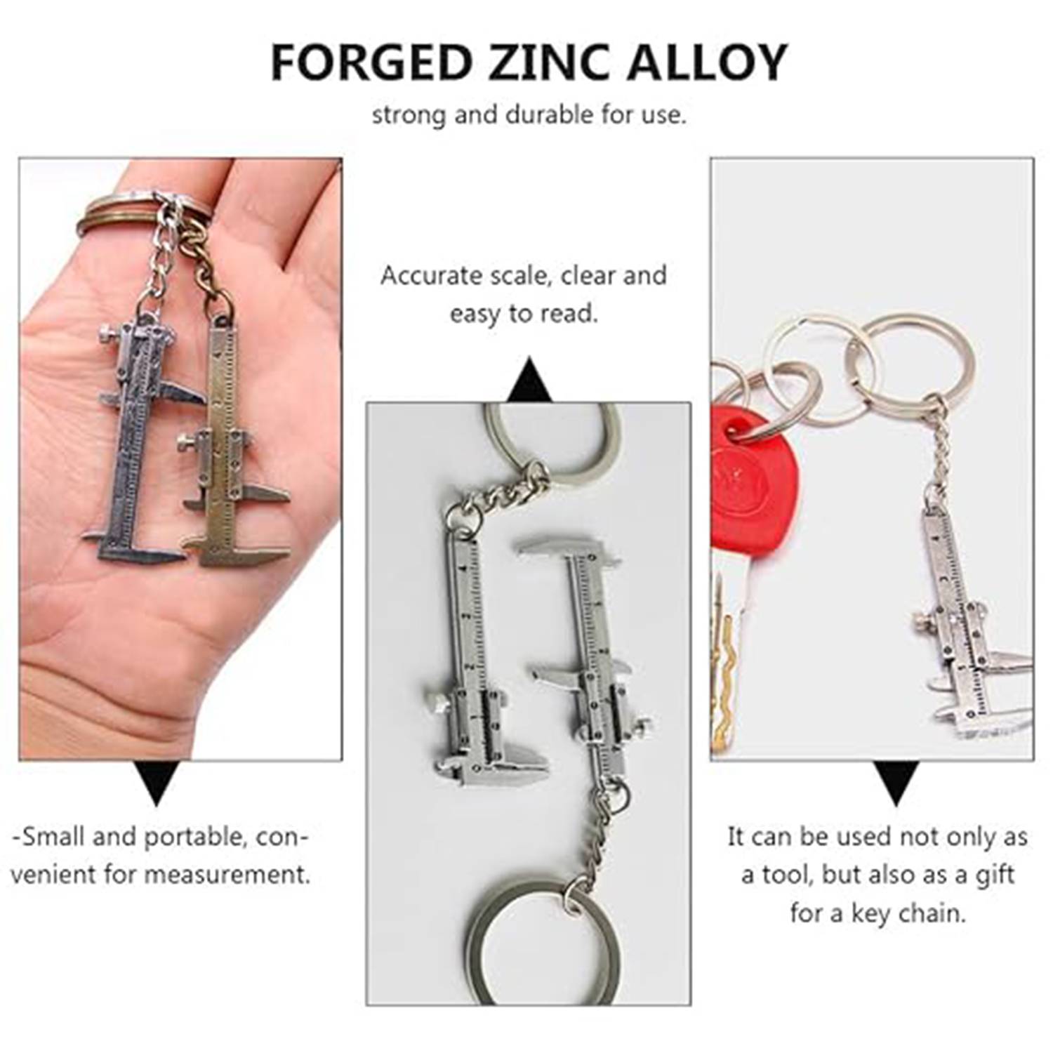 Mini Vernier Caliper Keychain 3