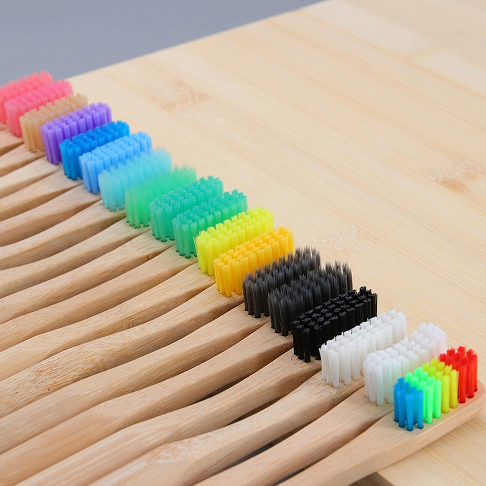 Multi-color Biodegradable Bamboo Toothbrushes 2