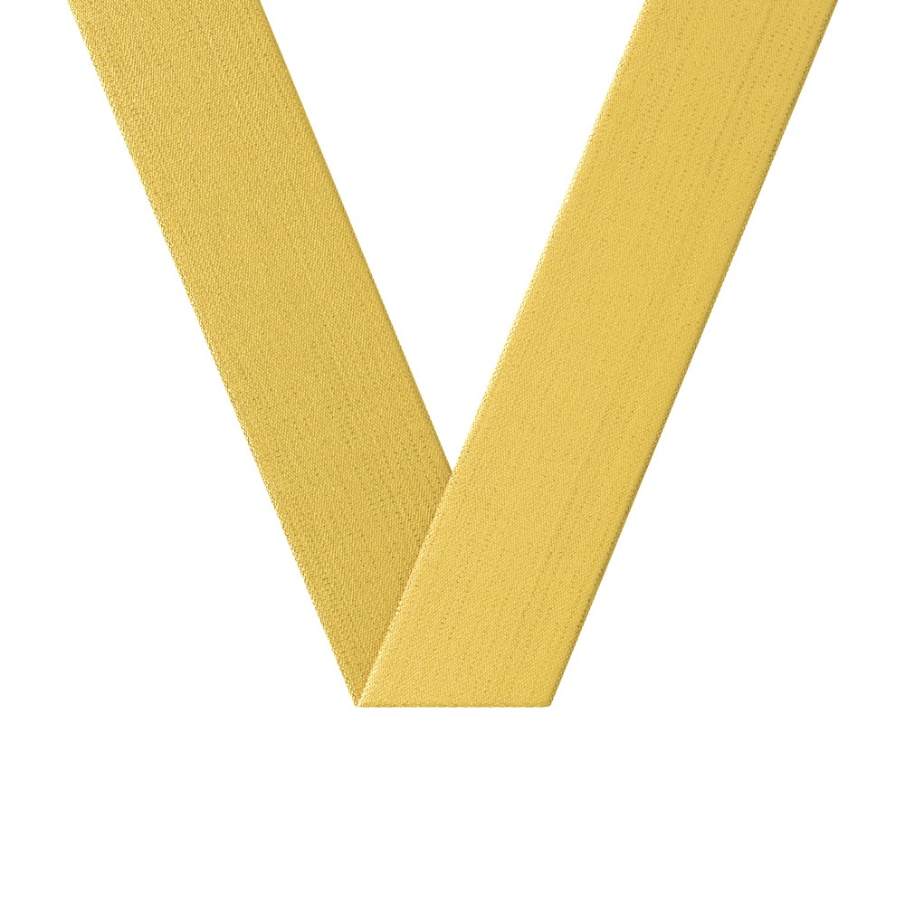 1-1/2" x 34" Metallic Gold Neckband Sewn Through