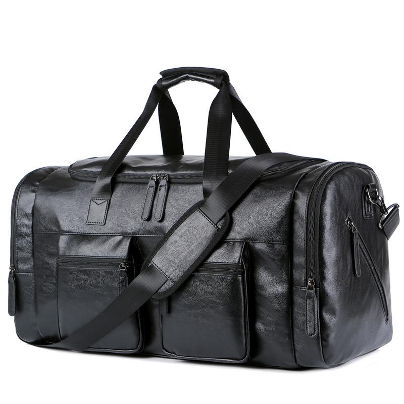 Pu Briefcase Men's Luggage Oversize Travel Duffel Bag 5