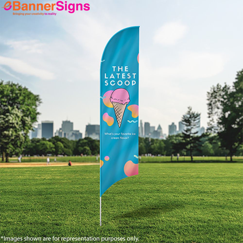 Blade Flag with Cross Base 1