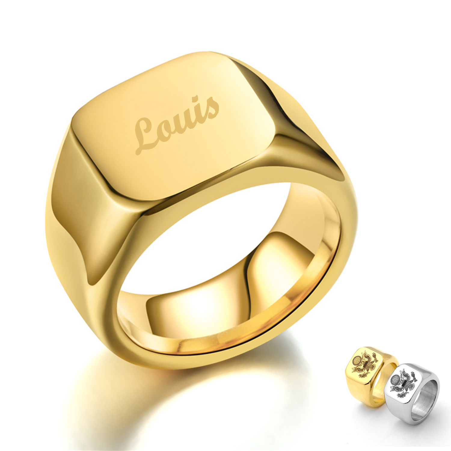 Punk Style Personalized Cast Titanium Steel Ring 2