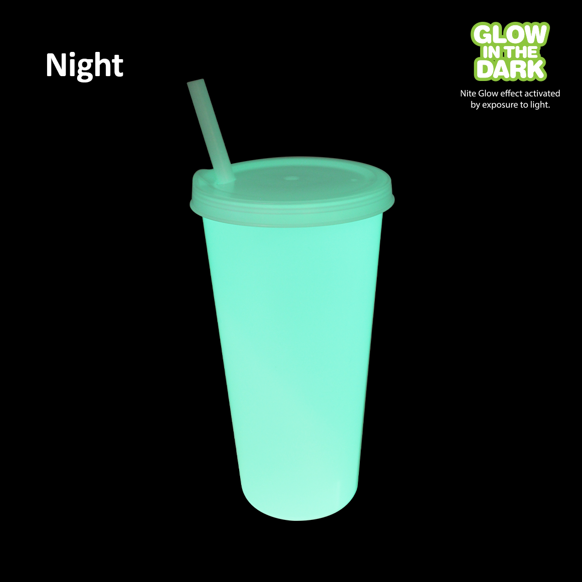 Nite Glow 26 oz. Tumbler with Lid & Straw 11